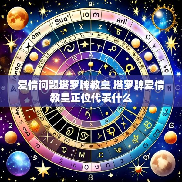 爱情问题塔罗牌教皇 塔罗牌爱情教皇正位代表什么