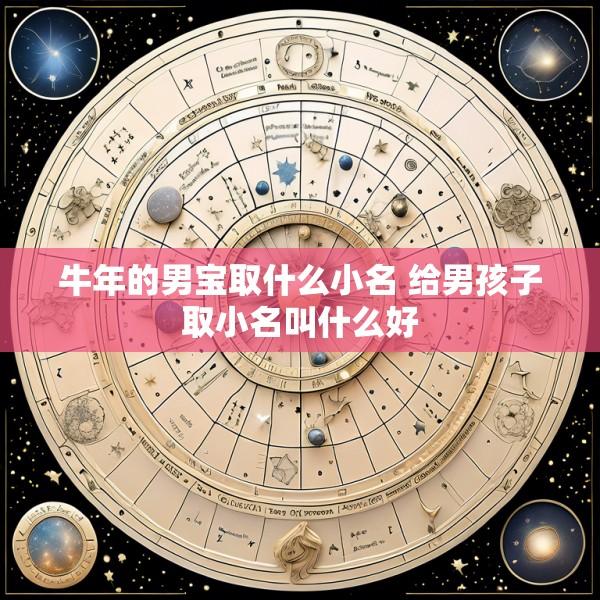 牛年的男宝取什么小名 给男孩子取小名叫什么好
