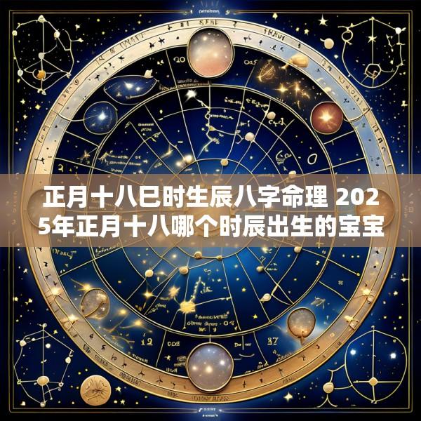 正月十八巳时生辰八字命理 2025年正月十八哪个时辰出生的宝宝好