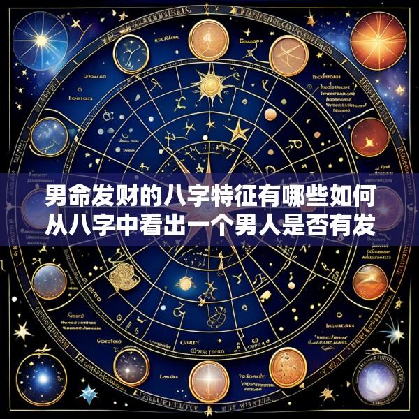 男命发财的八字特征有哪些如何从八字中看出一个男人是否有发财的命