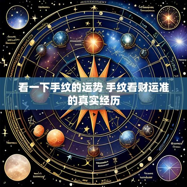 看一下手纹的运势 手纹看财运准的真实经历