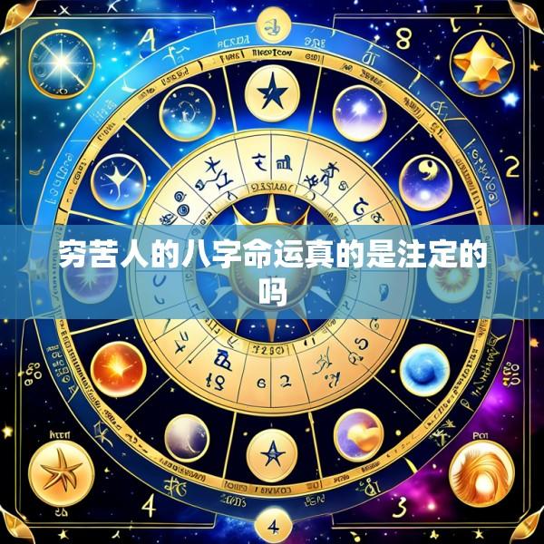 穷苦人的八字命运真的是注定的吗