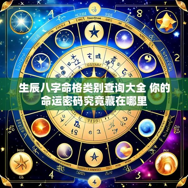 生辰八字命格类别查询大全 你的命运密码究竟藏在哪里