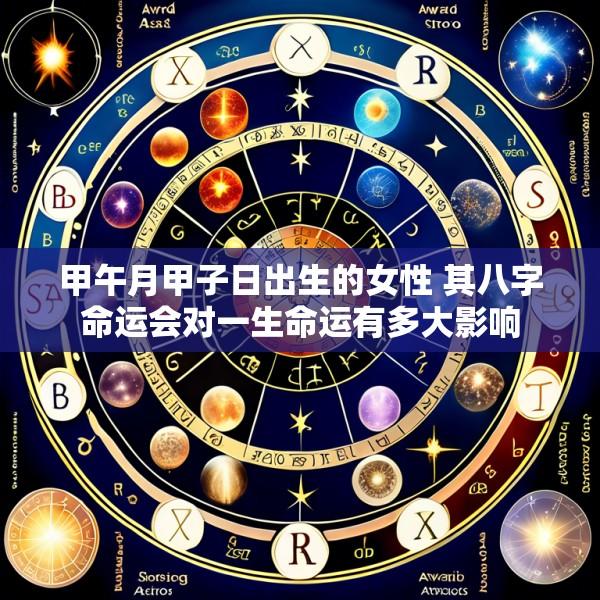 甲午月甲子日出生的女性 其八字命运会对一生命运有多大影响