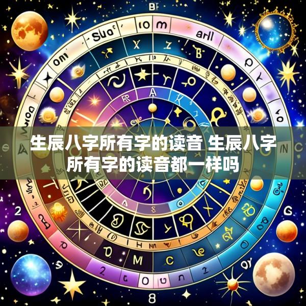 生辰八字所有字的读音 生辰八字所有字的读音都一样吗