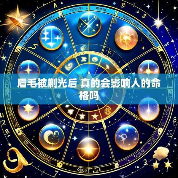 眉毛被剃光后 真的会影响人的命格吗