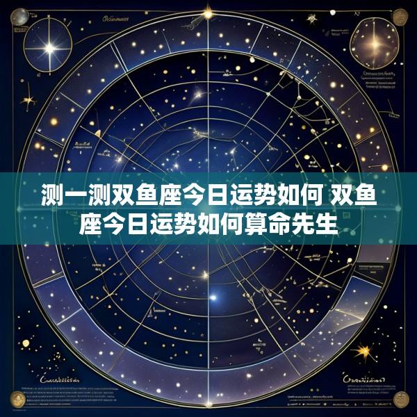 测一测双鱼座今日运势如何 双鱼座今日运势如何算命先生