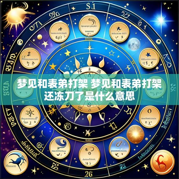 梦见和表弟打架 梦见和表弟打架还冻刀了是什么意思