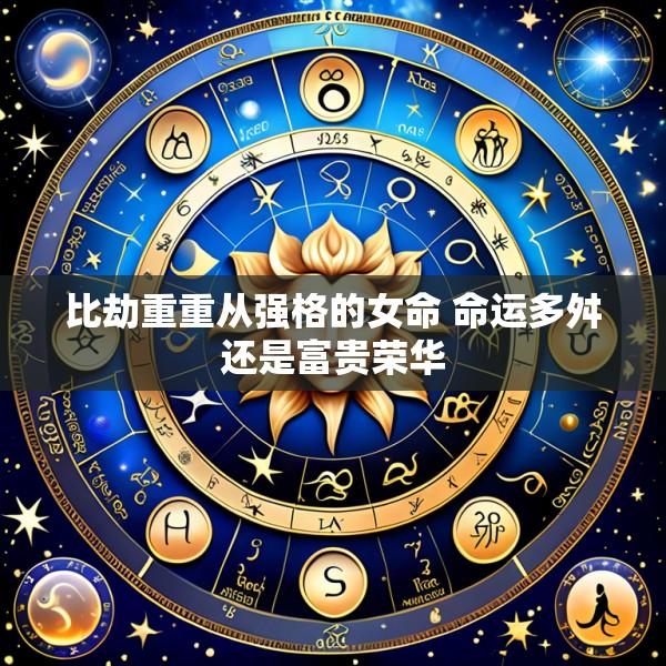 比劫重重从强格的女命 命运多舛还是富贵荣华