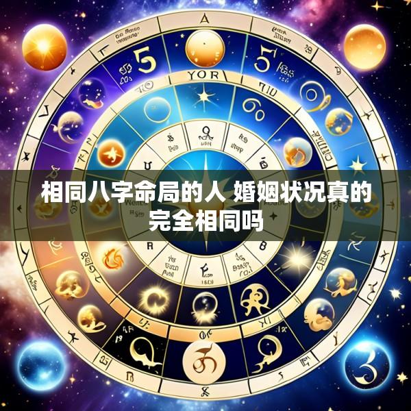 相同八字命局的人 婚姻状况真的完全相同吗