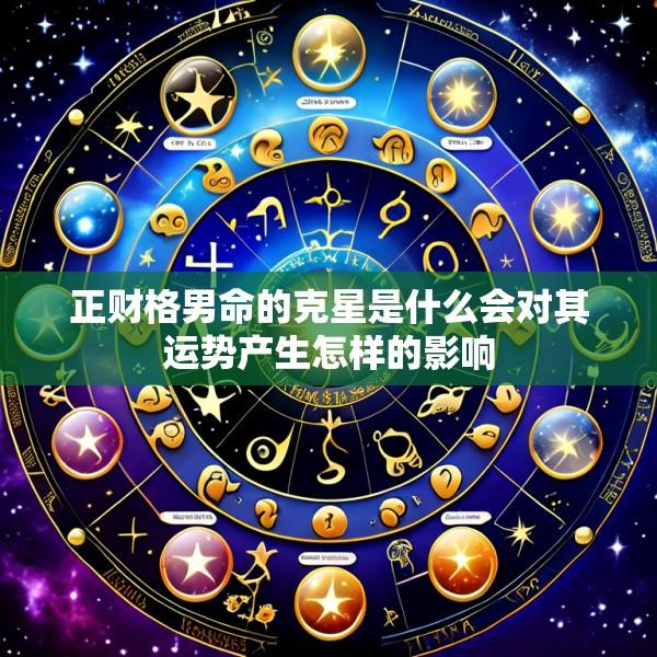 正财格男命的克星是什么会对其运势产生怎样的影响