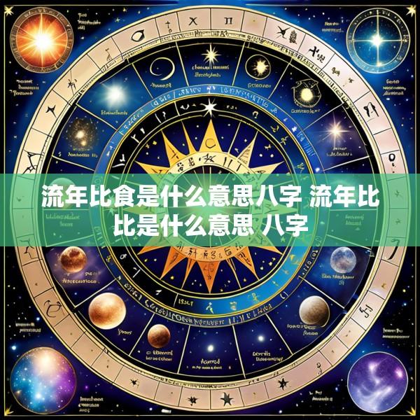流年比食是什么意思八字 流年比比是什么意思 八字