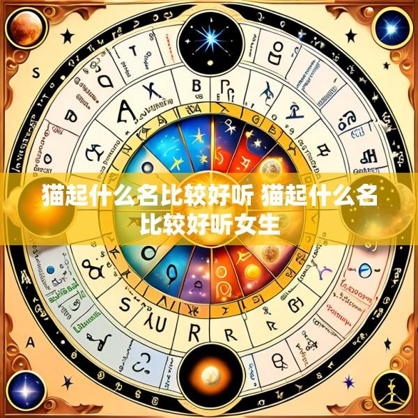 猫起什么名比较好听 猫起什么名比较好听女生