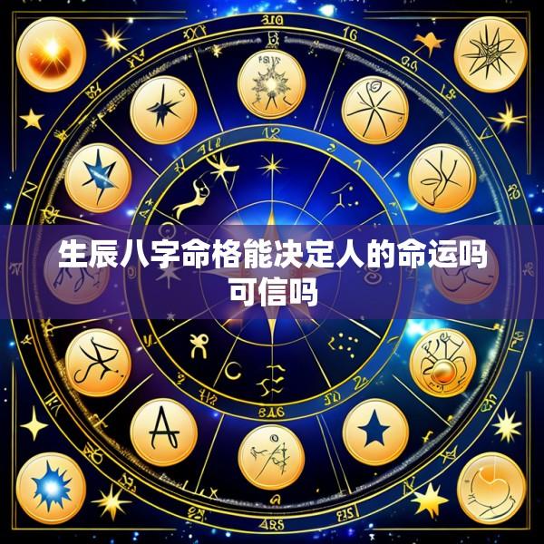 生辰八字命格能决定人的命运吗可信吗