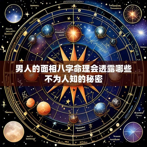男人的面相八字命理会透露哪些不为人知的秘密