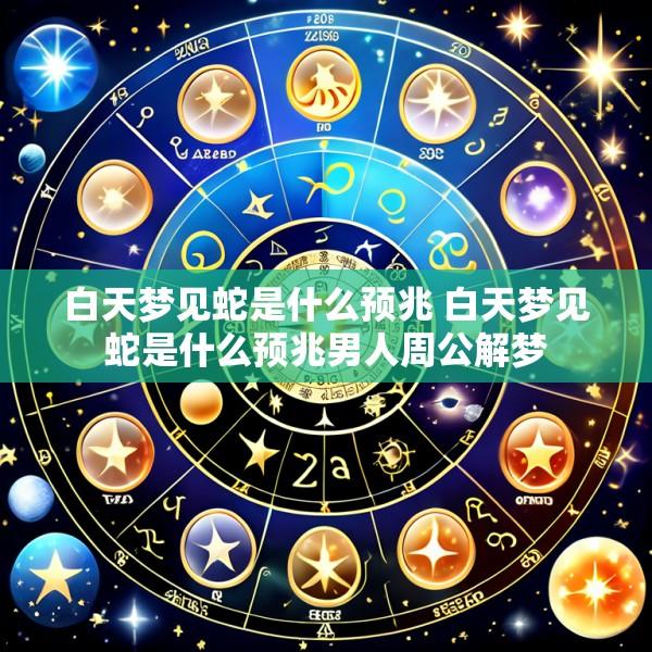 白天梦见蛇是什么预兆 白天梦见蛇是什么预兆男人周公解梦