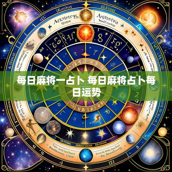 每日麻将一占卜 每日麻将占卜每日运势
