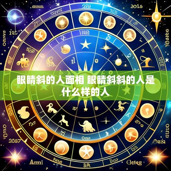 眼睛斜的人面相 眼睛斜斜的人是什么样的人