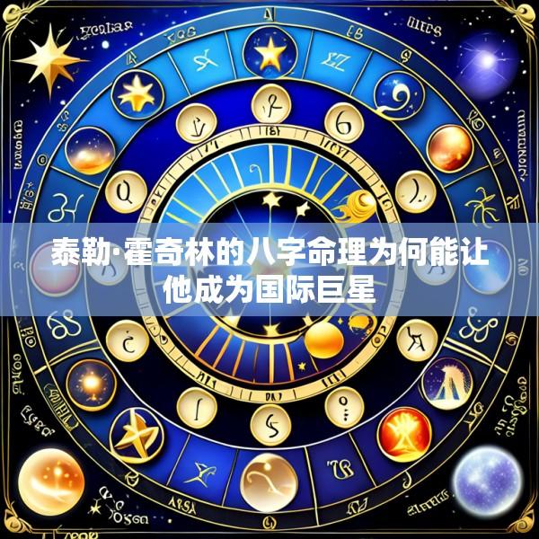 泰勒·霍奇林的八字命理为何能让他成为国际巨星