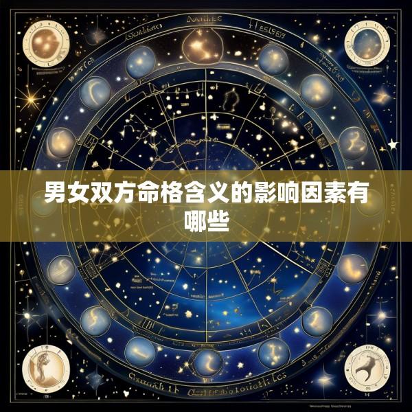 男女双方命格含义的影响因素有哪些