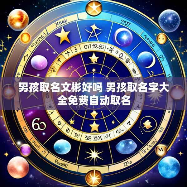 男孩取名文彬好吗 男孩取名字大全免费自动取名
