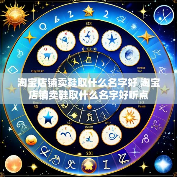 淘宝店铺卖鞋取什么名字好 淘宝店铺卖鞋取什么名字好听点