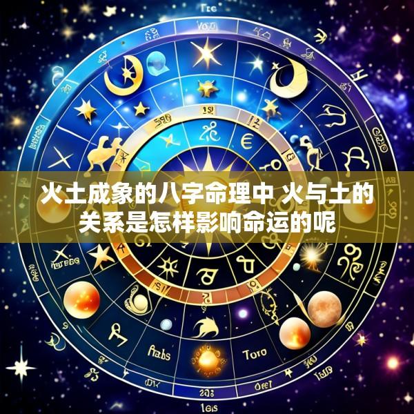 火土成象的八字命理中 火与土的关系是怎样影响命运的呢