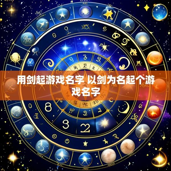 用剑起游戏名字 以剑为名起个游戏名字