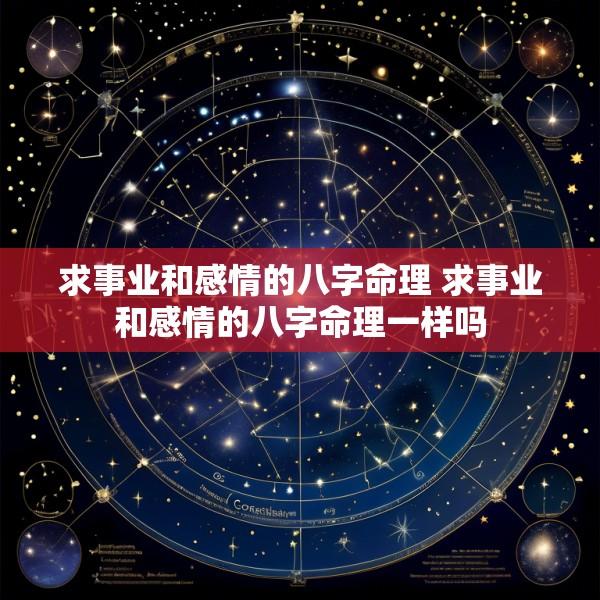 求事业和感情的八字命理 求事业和感情的八字命理一样吗