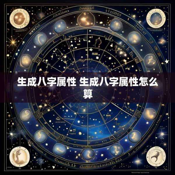 生成八字属性 生成八字属性怎么算
