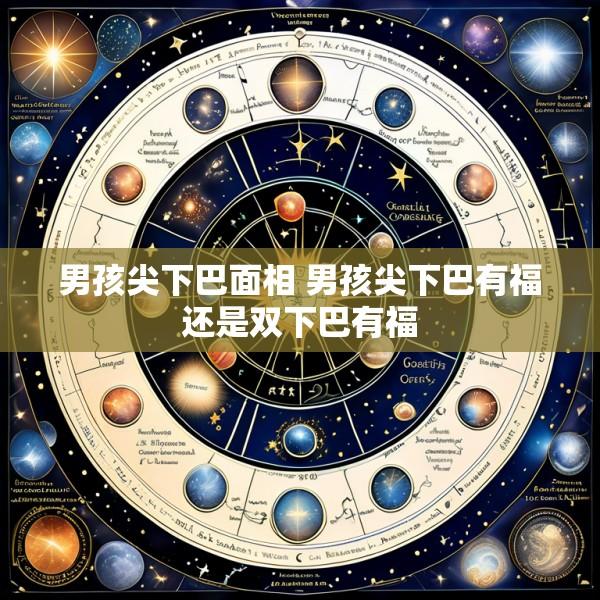 男孩尖下巴面相 男孩尖下巴有福还是双下巴有福