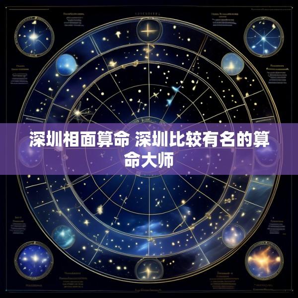 深圳相面算命 深圳比较有名的算命大师