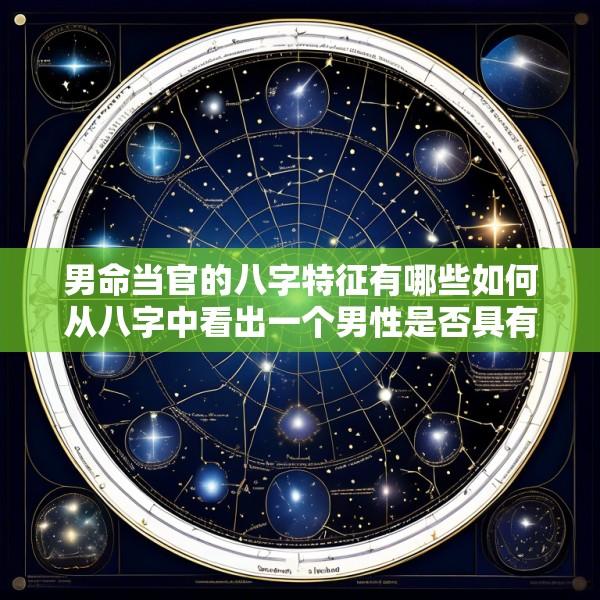 男命当官的八字特征有哪些如何从八字中看出一个男性是否具有当官的潜力