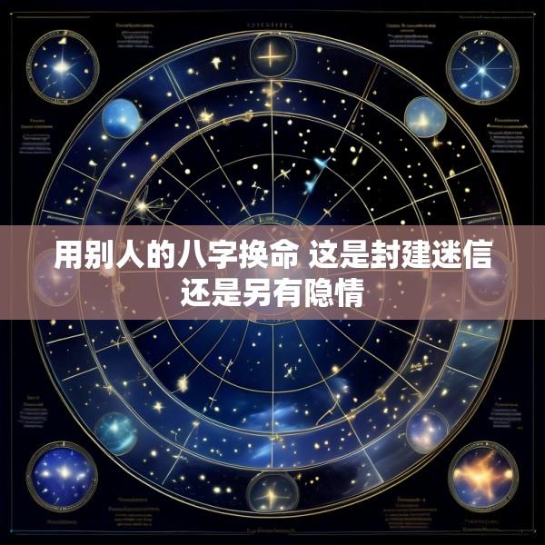 用别人的八字换命 这是封建迷信还是另有隐情