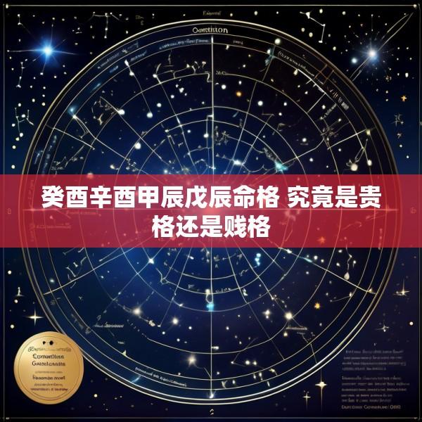 癸酉辛酉甲辰戊辰命格 究竟是贵格还是贱格