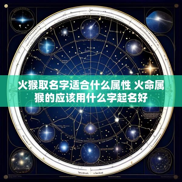 火猴取名字适合什么属性 火命属猴的应该用什么字起名好