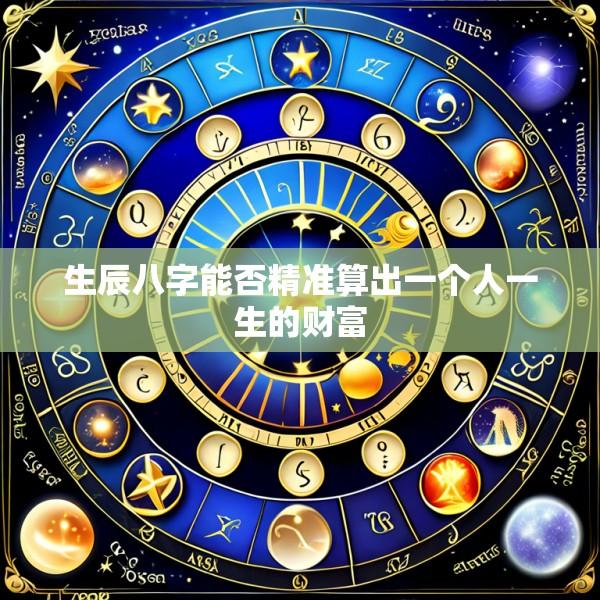 生辰八字能否精准算出一个人一生的财富