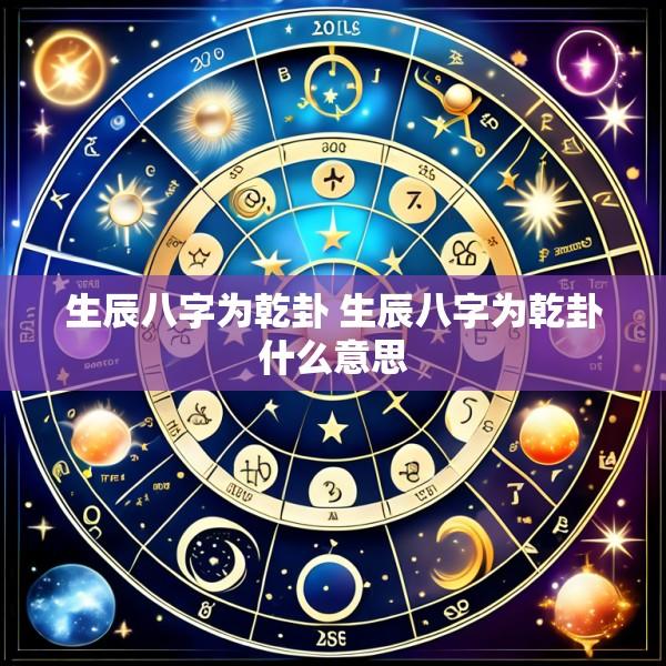 生辰八字为乾卦 生辰八字为乾卦什么意思