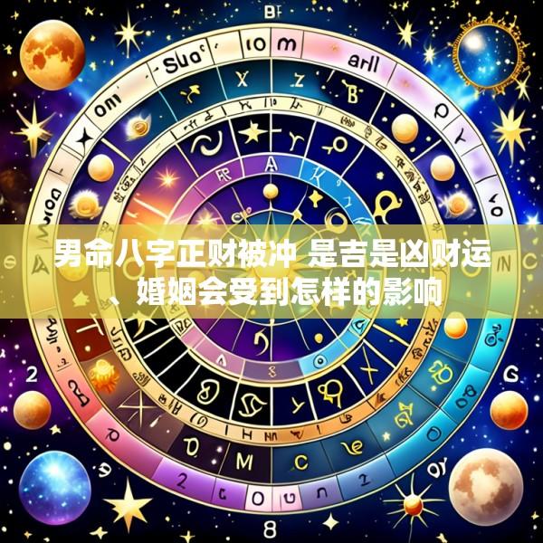 男命八字正财被冲 是吉是凶财运、婚姻会受到怎样的影响