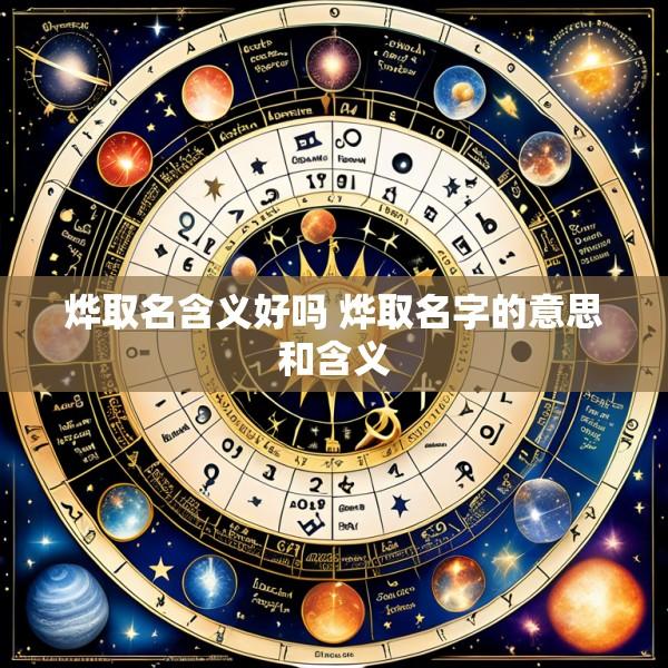 烨取名含义好吗 烨取名字的意思和含义