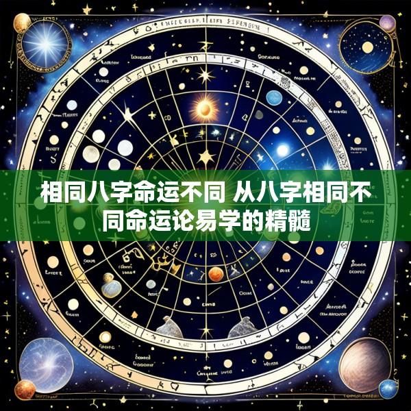相同八字命运不同 从八字相同不同命运论易学的精髓