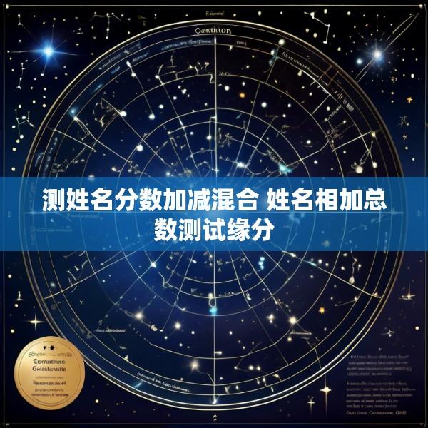 测姓名分数加减混合 姓名相加总数测试缘分