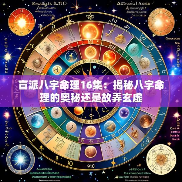 盲派八字命理16集：揭秘八字命理的奥秘还是故弄玄虚
