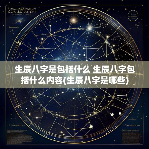 生辰八字是包括什么 生辰八字包括什么内容(生辰八字是哪些)