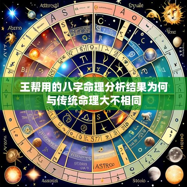 王帮用的八字命理分析结果为何与传统命理大不相同