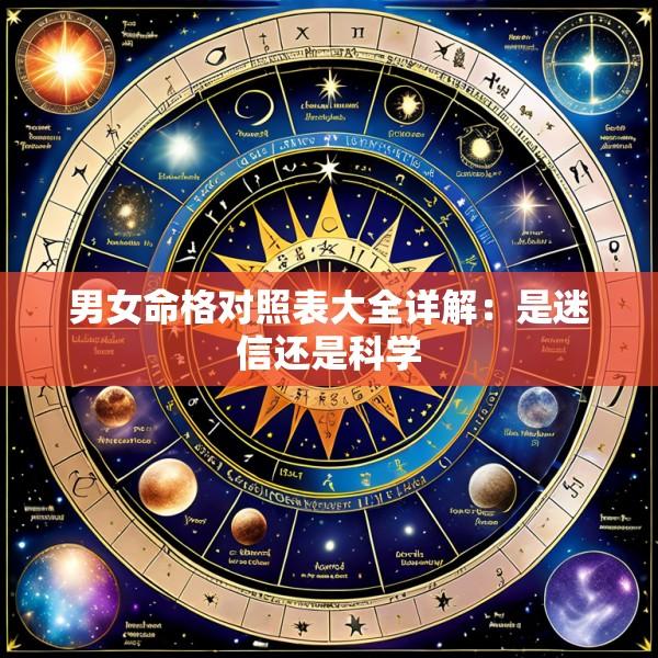 男女命格对照表大全详解：是迷信还是科学