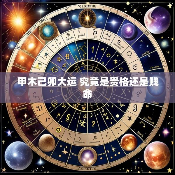 甲木己卯大运 究竟是贵格还是贱命