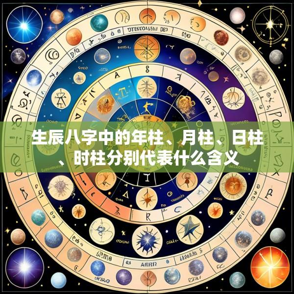生辰八字中的年柱、月柱、日柱、时柱分别代表什么含义