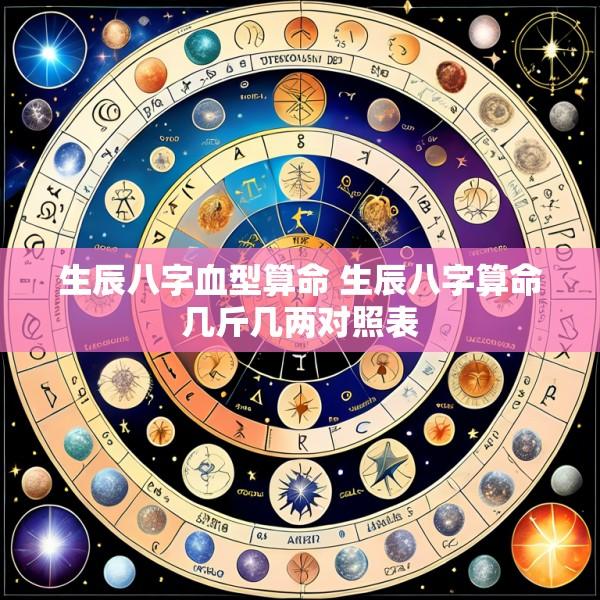 生辰八字血型算命 生辰八字算命几斤几两对照表