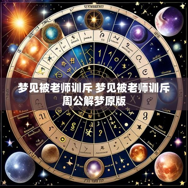 梦见被老师训斥 梦见被老师训斥周公解梦原版